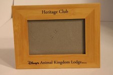Disney's Animal Kingdom Lodge Heritage Club Picture Frame Wood 5 1/2