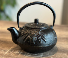 Japanese Cast Iron Teapot, Bamboo and Cherry Blossom Pattern picture