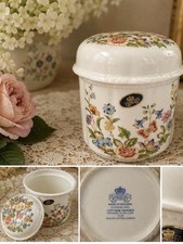 VTG Aynsley Cottage Garden Fine Bone China Lidded Trinket Pot England picture