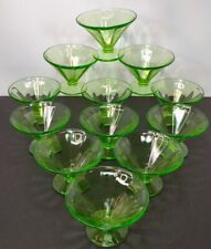 *SINGLE PIECE* Federal Sherbet Dessert Glasses Green Uranium GREAT COND. 👌 picture