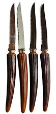 Lot Of 4- Vintage Forgecraft Stainless Steel Steak Knives - Stag Handle picture