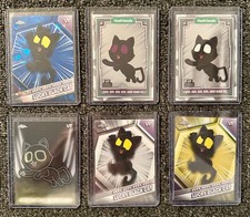 Very Lucky Black Cat 6-Card Chrome Lot – Sapphire, Neon, Refractor & Variations picture
