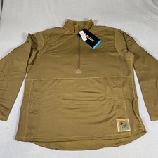 New USMC Polartec FROG Grid Fleece Waffle L2 1/2 Zip Pullover Coyote Brown LARGE picture