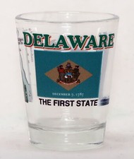 DELAWARE THE FIRST STATE ALL-AMERICAN COLLECTION SHOT GLASS SHOTGLASS picture