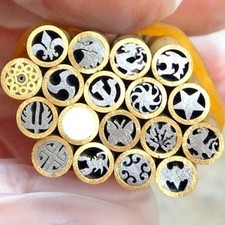 2 Pieces Mosaic Pin Rivets Brass 5mm Dia 45mm Length Knife Handle Material Pins picture