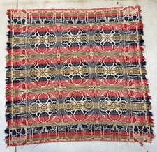 Antique 1850s Jacquard Coverlet Signed Jacob Schnell York County PA Red Blue B17 picture