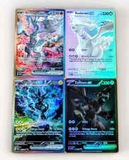 Reshiram EX + Zekrom EX Foil Style Custom Homage Fan Art Set picture