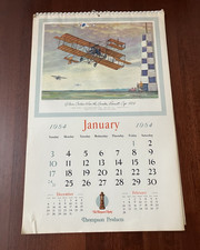 Thompson 1954 Calendar The Barnstormers Complete aviation prints picture