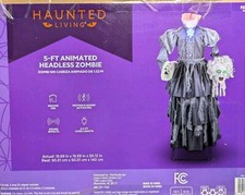 NEW -Haunted Living 5' Animated Talking LED Beatrice Headless Maiden Animatronic picture