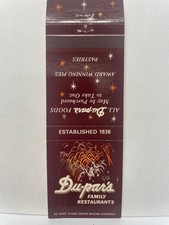 Du-par's Family Restaurants Los Angeles 1950s Googie Starburst Matchbook picture