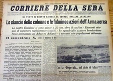 Best 1935 newspaper MUSSOLINI FASCIST ITALY ATTACKS ETHIOPIA in prelude to WW II picture
