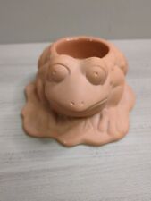 Retired Partylite FROG TEALIGHT HOLDER Terra Cotta Brown Clay  Candle Holder  picture