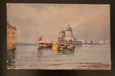 Pre-1907 Venice At Sunset Postcard #5298 signed by Artist H. Romanie sent vg+ picture