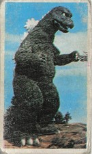 Vintage Godzilla Menko Card Japanese Kaiju Showa Era Playing Card 2 of Clubs picture