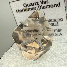 A+ Grade Light Smoky Herkimer Diamond Gem w/ Sharp Terminations, Perfect Clarity picture