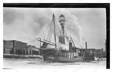 Muskegon Michigan 1911 Lightship Milwaukee No.95 Raising Standard Postcard picture