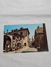 Rue du Bourg in Sierre Switzerland featuring the Eglise St. Catherine Postcard picture