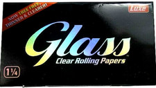 Glass  Rolling Papers All Natural 1 1/4 1.25 Clear per Pack Price USA Shipped picture