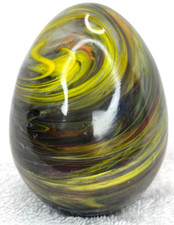 Fenton - Dave Fetty Green Swirl Egg - Stamped & Signed 2021 - 4