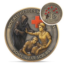 Not All Heroes Wear Capes Coin First Responder Scrubs Nurse Collectable 1-pc picture