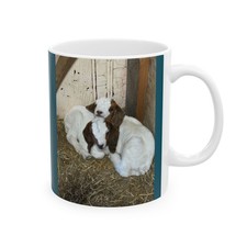 Twin Baby Goats Ceramic Mug, (11oz, 15oz) picture