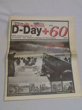 D-Day + 60 1944 2004 60th Anniversary Old Newspaper Lincolnshire Echo UK England picture