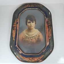 DeLuxe Art Studio Chicago Antique Oval Convex Portrait 22in picture