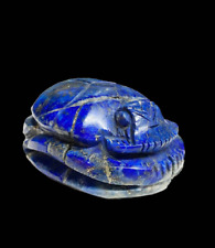 Lapis Carved Egyptian Scarab Beetle picture