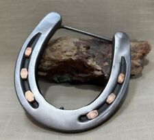 Cowboy Horseshoe Buckle W/ Copper Nails for 1 1/2 to 1 3/4