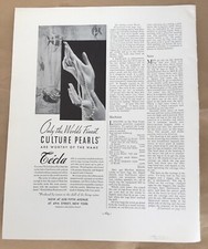 Tecla Pearls NYC ad 1934 original vintage 1930s advert women's jewelry hands picture