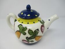 Paula Estey Tea Pot With Vegetable Print/Design 8