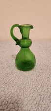 💚 VINTAGE GREEN ART GLASS 💚 picture