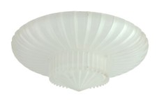Heavy Frosted Toothed Glass Circus Tent Shape Ceiling Light Shade Cover 13.25