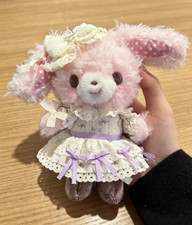 Sanrio Bonbonribbon Pink Curly Keychain Plush Doll Gift Kids Toy picture