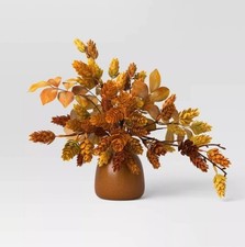 🥥 Threshold Small Hops Artificial Plants Fall Arrangement🆕️LOT OF 2‼️ picture