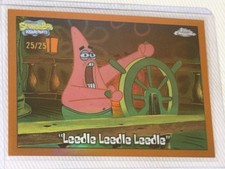 2025 Topps Chrome SpongeBob Sapphire “Leedle Leedle Leedle” Orange /25 Bookend picture