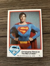 1978 Topps United Kingdom Superman Christopher Reeve as The Man of Steel #1 picture