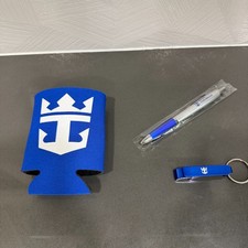 Royal Caribbean Kit Casino Starter Pack Gift Set - Can Cooler Koozie Pen Opener picture