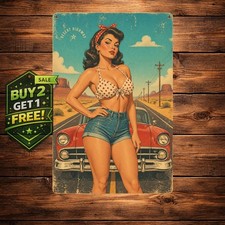 Scenic Desert Landscape Retro Style Metal Wall Art Tin Sign picture