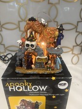 2003 Spooky Hollow Witch Boutique Lighted House w/ Cord & Bulb Jo-Ann Halloween picture