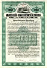Martinsburg and Charlestown, West Virginia, Gas and Water Co. - $1,000 Utility G picture