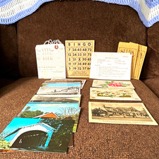 Vintage Mixed Lot Original Posted Divided Back Postcards Covered Bridge Flowers picture