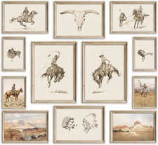 Western Decor Vintage Western Cowboy Wall Art, Farmhouse Wall Decor Cowboy Oil P picture