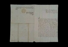 1732 Grand Duchy of Lithuania Jesuit Signed Manuscript Document Royal Wax Seal picture