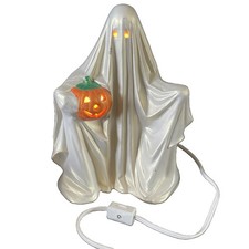 1979 Sammy The Spook Ceramic Light Up Ghost & Pumpkin picture