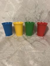 Tupperware Set Of 4 multicolor 7 Oz. Bell Tumblers Cups Brand New  picture