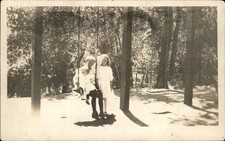 Enid Oklahoma OK Children on Swing c1910s Real Photo Vintage Postcard bhn picture