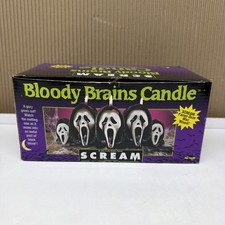Vtg Rare Candle New 1997 Scream Movie 'Bloody Brains' Iconic w/box ghost face picture