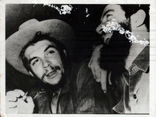 RAREST CUBA REVOLUTION CAMILO CIENFUEGOS + CHE GUEVARA PORTRAIT ORIG PHOTO MA84 picture