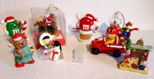 10 Vintage Christmas Ornaments & Snowman PEZ Garfield Eskimo Santa Moose & More picture